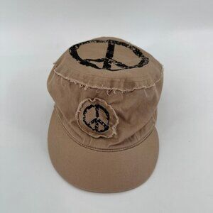 A Peace Sign Hat Beige